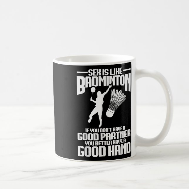 Caneca De Café Badminton Player Good Hand Shuttle Player Badminto (Direita)