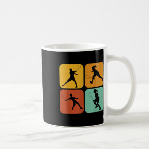 Caneca De Café Badminton Retro I Raquete I Peteca I Badminton