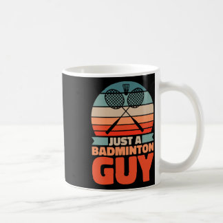 Caneca De Café Badminton Retro - Vintage Shuttle Apenas Um Badmin