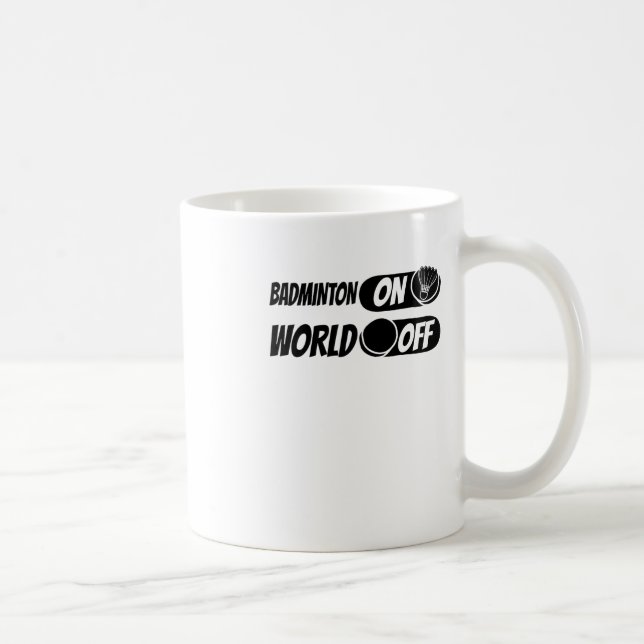 Caneca De Café Badminton Shuttle Racket - Equipe Badminton No Mun (Direita)