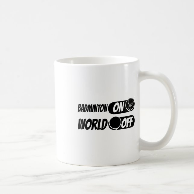 Caneca De Café Badminton Shuttle Racket - Equipe Badminton No Mun (Direita)