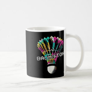 Caneca De Café Badminton Shuttle - Vintage Colorida Badminton Lov