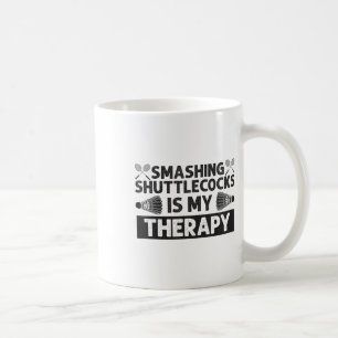 Caneca De Café Badminton Smashing Shuttles Racquet Sport