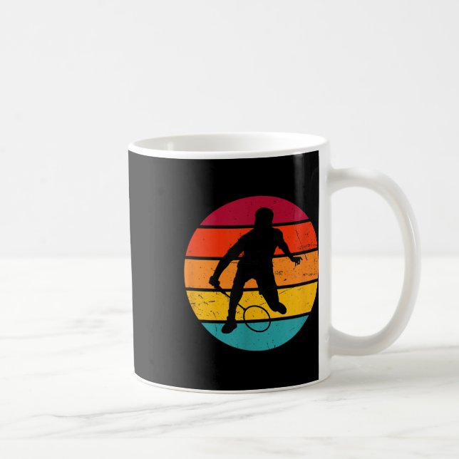Caneca De Café Badminton Squash Shuttle Womens Badminton Player (Direita)
