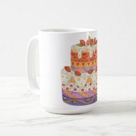 Caneca De Café Bagaço de morango de dois níveis