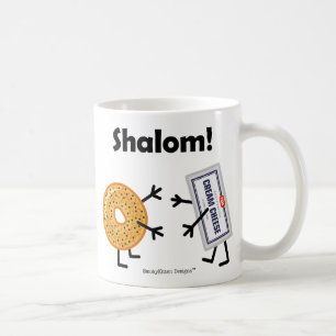 Caneca De Café Bagel & queijo creme - Shalom!