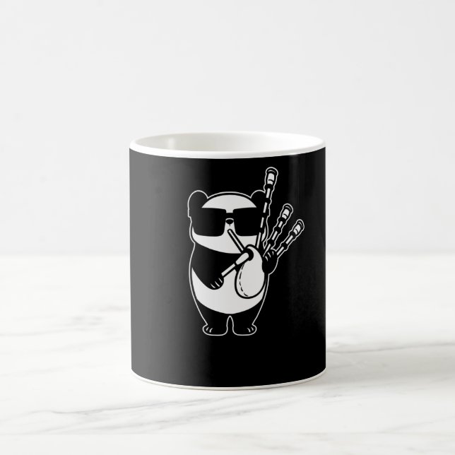 Caneca De Café Bagpipes Scotland Panda with Bag Pipes (Centro)