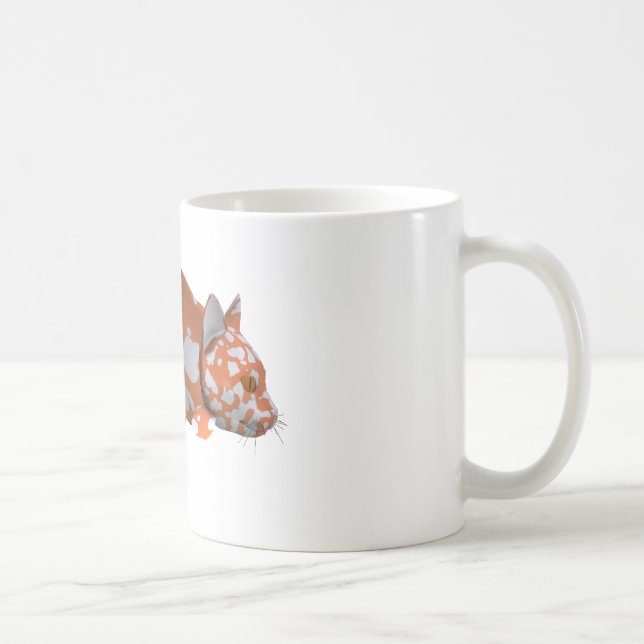 Caneca De Café Bagre Manchado de Laranja e Branco (Direita)