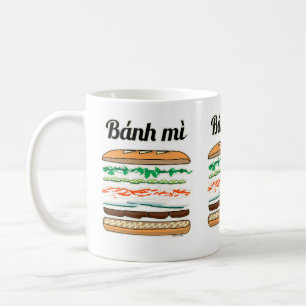 Caneca De Café Baguette vietnamiano do pão francês do sanduíche