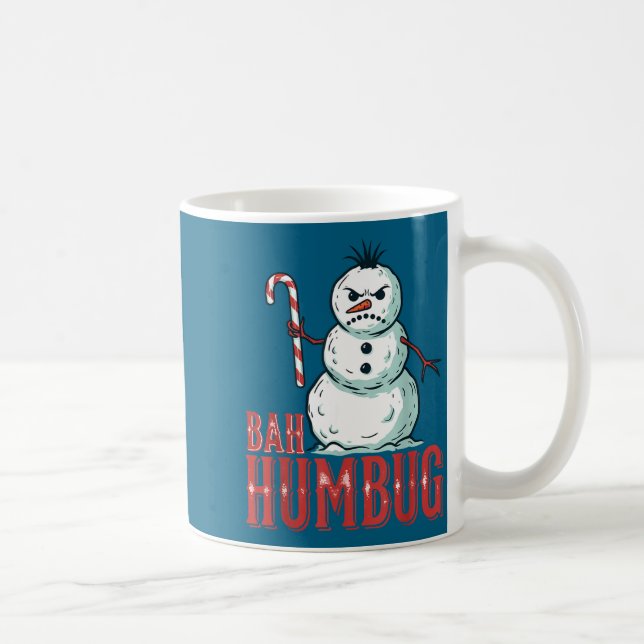 Caneca De Café Bah Humbug Santa Hat Angry Snowman Sarcastic Chris (Direita)