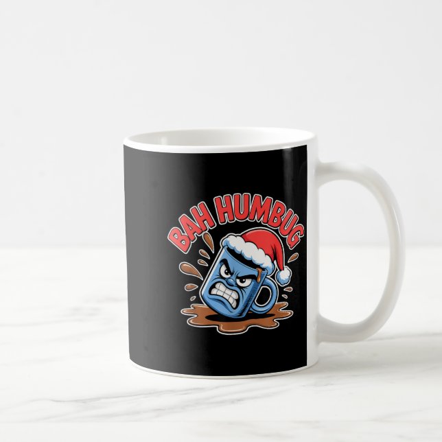 Caneca De Café Bah Humbug Santa's Coffee Mug Sarcastic Christmas  (Direita)