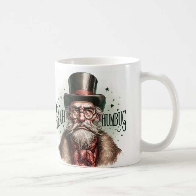 Caneca De Café Bah Humbug! Scrooge aprovado! (Direita)