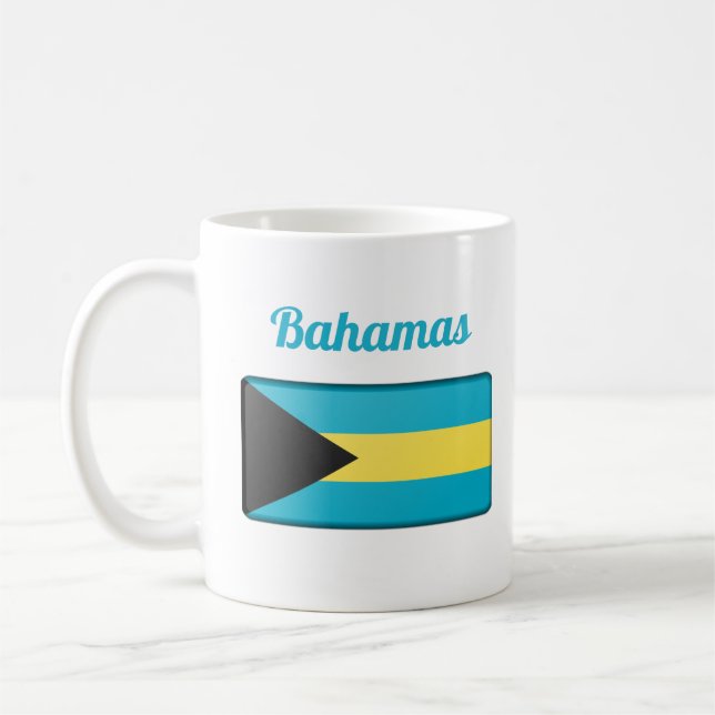 Caneca De Café Bahamas Bandeira Café Mug (Esquerda)