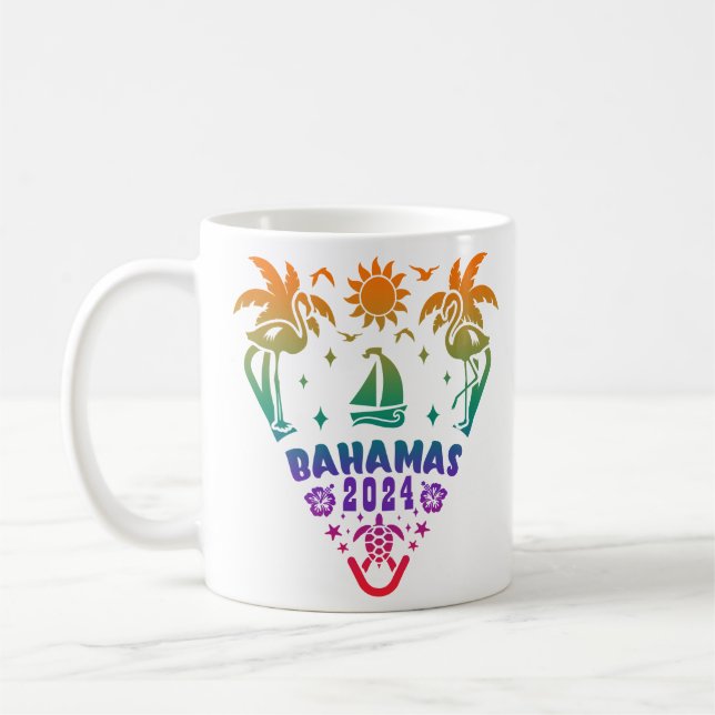 Caneca De Café Bahamas Bliss: Uma Fuga Tropical para Island Parad (Esquerda)