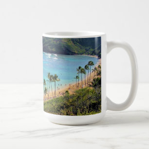 Caneca De Café Baía de Hanauma, opinião de Honolulu, Oahu, Hava