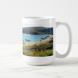 Caneca De Café Baía de Hanauma, opinião de Honolulu, Oahu, Havaí