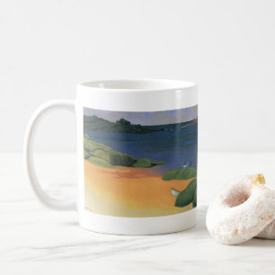 Caneca De Café Baía de Tregastel de Felix Vallotton, Arte Fino