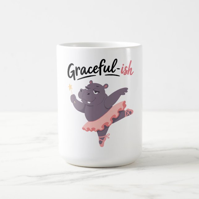 Caneca De Café Bailarina de Hipopótamo Graciosa-ish (Centro)
