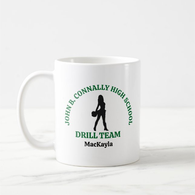 Caneca De Café Bailarina Personalizada da Equipe de Dança da Esco (Esquerda)