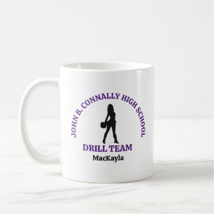 Caneca De Café Bailarina Personalizada da Equipe de Dança do Ensi