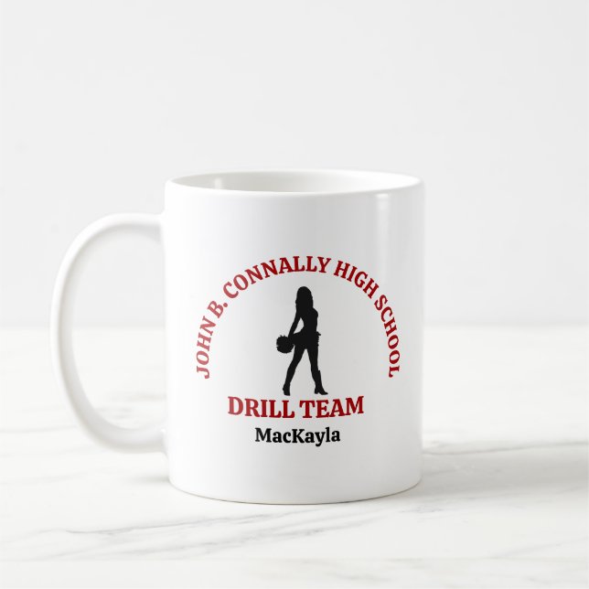 Caneca De Café Bailarina Personalizada da Equipe de Treino da Esc (Esquerda)