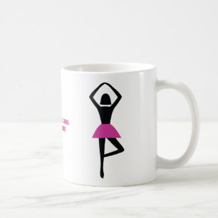 Caneca De Café bailarina preta, rosa quente, costume