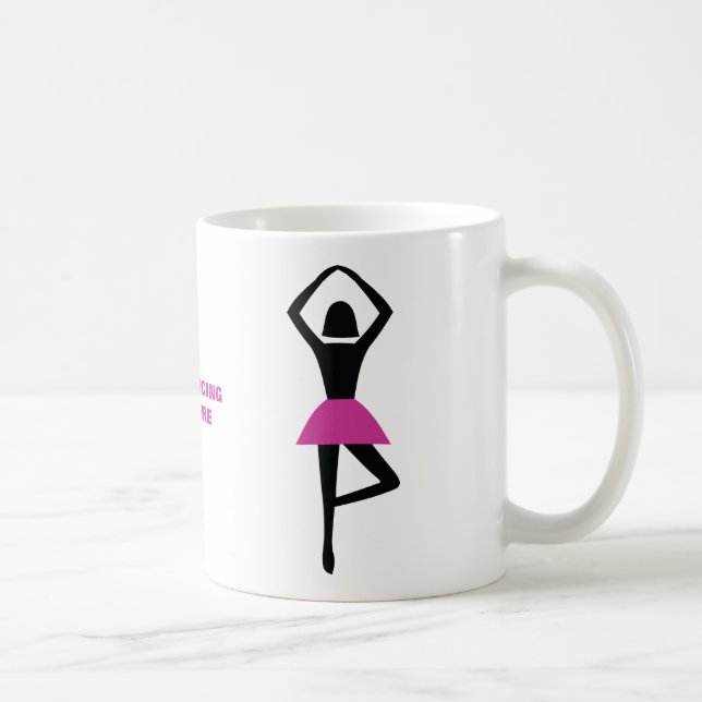 Caneca De Café bailarina preta, rosa quente, costume (Direita)
