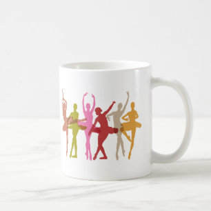 Caneca De Café Bailarinas coloridas da dança