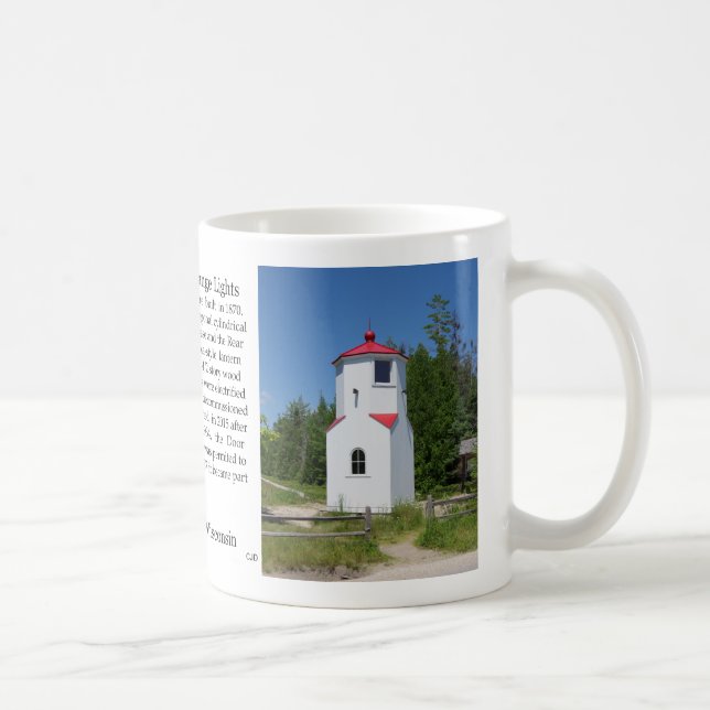 Caneca De Café Bailey Harbor Range Lights (Direita)