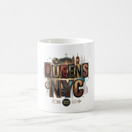 Caneca De Café Bairro Industrial Steampunk de Queens Nova York 