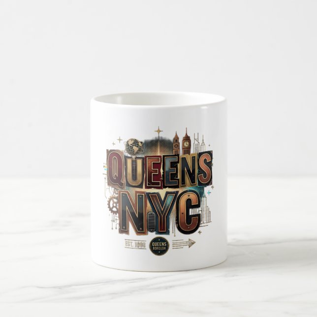 Caneca De Café Bairro Industrial Steampunk de Queens Nova York  (Centro)