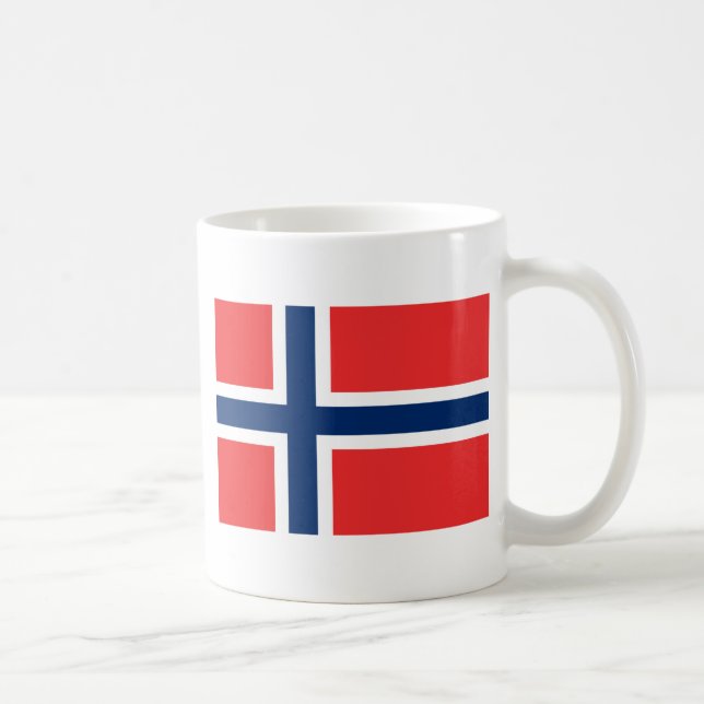 Caneca De Café Baixo custo! Bandeira da Noruega (Direita)