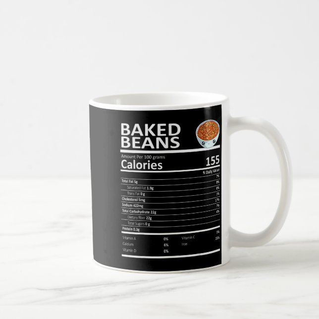 Caneca De Café Baked Beans Nutritional Facts Thanksgiving X-mas G (Direita)