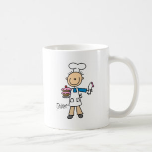 Caneca De Café Baker Com Bolo