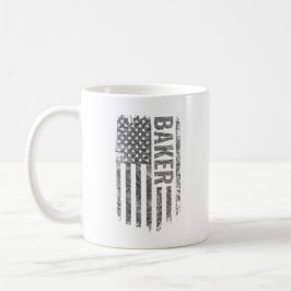 Caneca De Café Baker USA Flag Distressed design