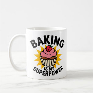 Caneca De Café "Baking" é o meu Design de Cupcake de superpotênci