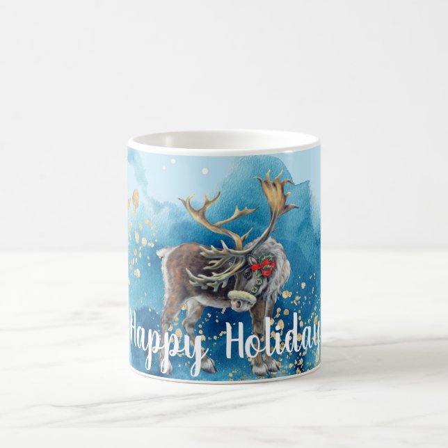 Caneca De Café Balança Azul de Reinador de Natal (Centro)