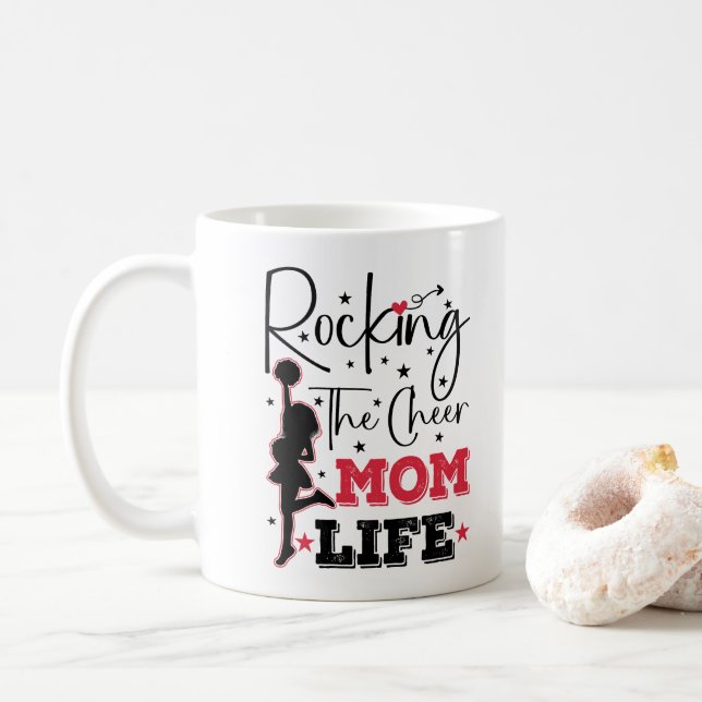 Caneca De Café Balançando a Vida de Mãe de Torcida Divertida Torc (Com Donut)