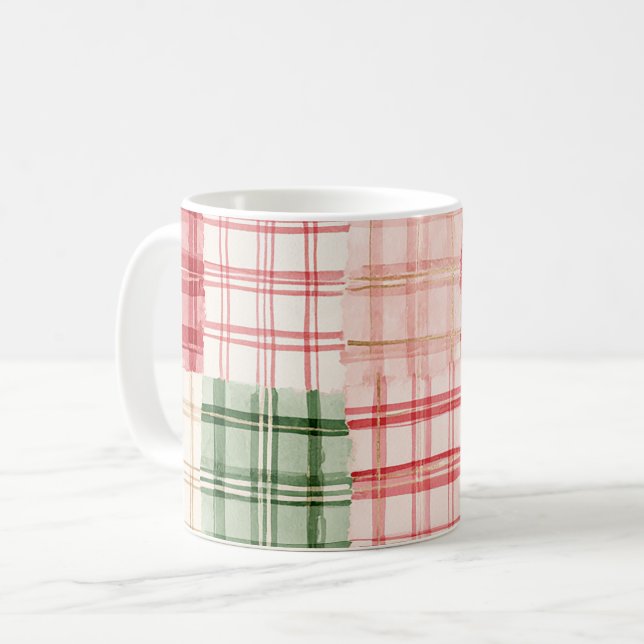Caneca De Café Balanças de Doces Verde Vermelho Branco (Frente Esquerda)