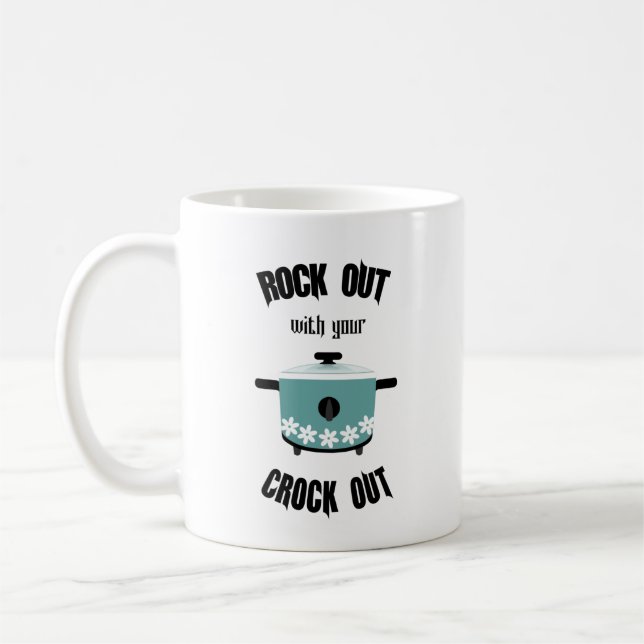 Caneca De Café Balance-se com seu Turquesa Crock Out (Esquerda)