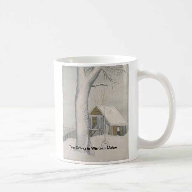 Caneca De Café Balanço no inverno - Maine do pneu (Direita)