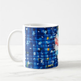 Caneca De Café Balão de Ar Quente Céu Azul