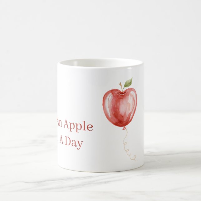 Caneca De Café Balão de Maçã Vermelha (Centro)