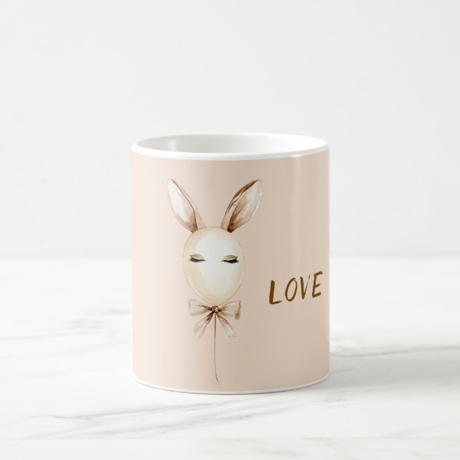 Caneca De Café Balão de Orelhas de Coelho Creme (Centro)