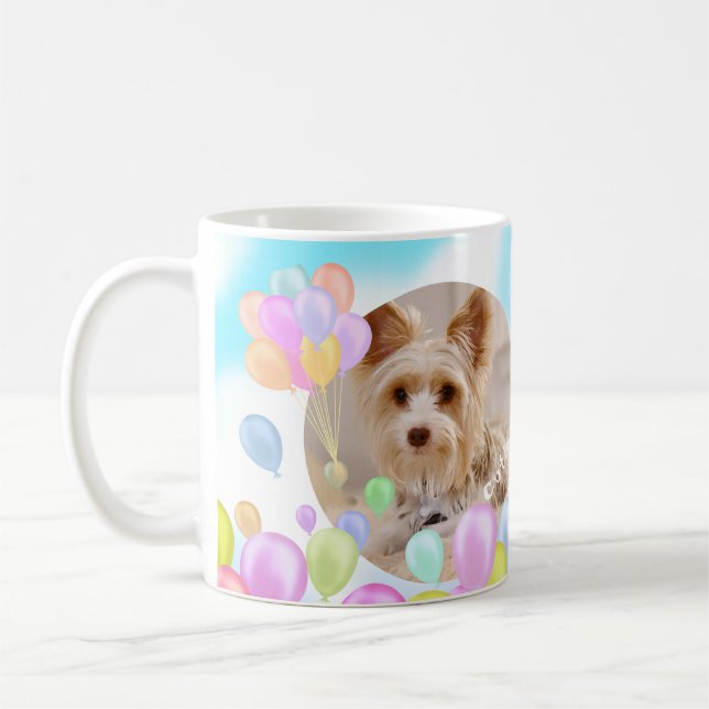 Caneca De Café Balão Pastel Animal Pet (Esquerda)
