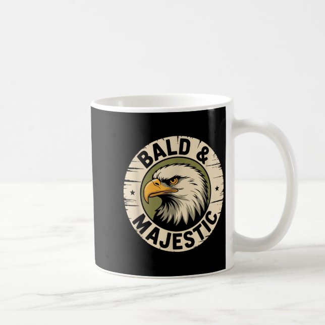 Caneca De Café Bald And Majestic, Hairless Baldness And Balding M (Direita)