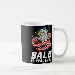 Caneca De Café Bald É Belo Dia 4 De Julho, Águia Patriótica Usa