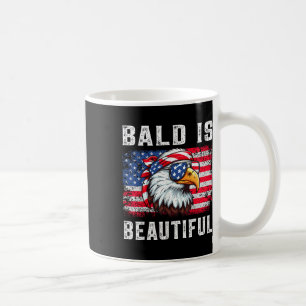 Caneca De Café Bald é Belo Engraçado Águia Bandana Patriótico 4t