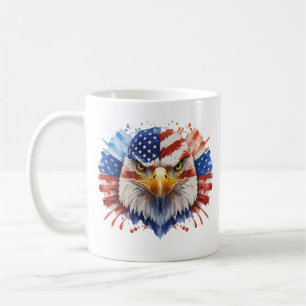 Caneca De Café Bald Eagle American Flag