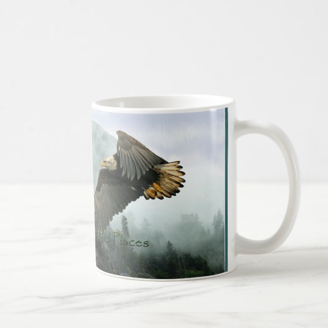 Caneca De Café BALD EAGLE E MISTY FOREST Tea & Coffee Mug (Direita)